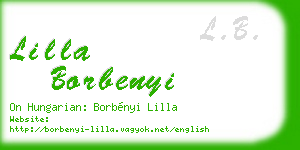 lilla borbenyi business card